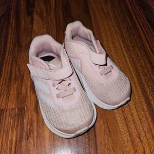 Adidas Pink & White Velcro Sneakers Toddler Size 5